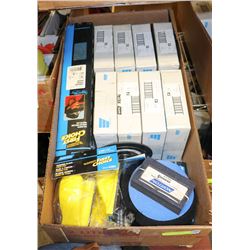 BOX WITH SANDING BLOCKS, GRINDING WHEELS, FILE