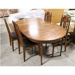 VINTAGE TABLE (74"X42"X30") WITH 4 CHAIRS