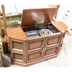 VINTAGE PHILLIPS CONSOLE STEREO (45.5"X16"X25.5")