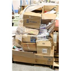 PALLET OF NEW PARTS STORE CLOSURE ACCESSORIES AND