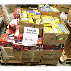 PALLET OF NEW RS BRAKE PADS AND MOOG STEERING