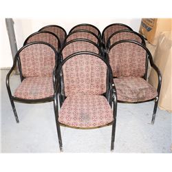 GROUP OF 10 COMMERCIAL GRADE ARMCHAIRS