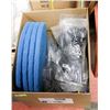 Image 1 : BOX OF NEW BUFFING PADS, RUBBER LATEX GLOVES AND