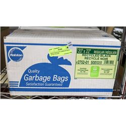 BOX OF QUALITY GARBAGE BAGS 20"X22" BLACK