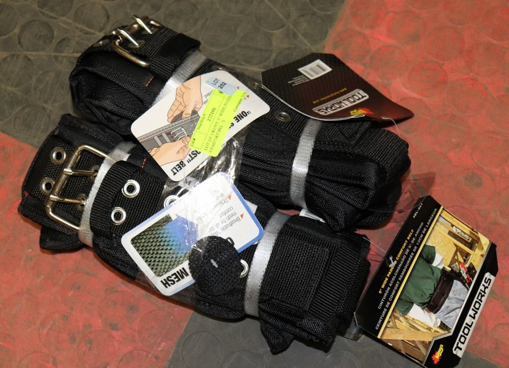 LOT OF 2 KUNY 5" WIDE PADDED COMFORT BELTS