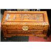 Image 1 : ORNATELY CARVED WOODEN CHEST.
