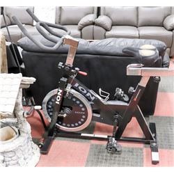 ION FITNESS SPIN BIKE WITH AFTERMARKET SEAT