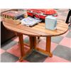 Image 1 : CEDAR FOLDING PATIO TABLE 60"X50"X30"