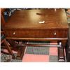 Image 1 : ESPRESSO WOOD HALL TABLE WITH CRISS CROSS WOOD
