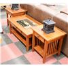 Image 1 : COFFEE TABLE (38"X22"X18") WITH 2 END TABLES