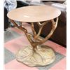 Image 1 : METAL DECORATIVE TABLE, 27" DIAMETER X 25" HIGH