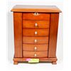 Image 3 : WOOD JEWELLERY BOX WITH CONTENTS