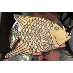 WOODEN FISH, 25"X19"