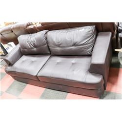 DARK BROWN LEATHERETTE 79" SOFA