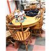 Image 1 : VINTAGE SOLID WOOD TABLE WITH 6 CHAIRS