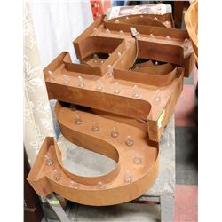 LOT OF 3 LIGHTUP LETTER-SIGNS