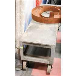 HEAVY DUTY WOOD AND METAL CART