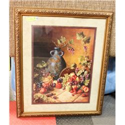 LARGE FRUIT FRAMED PICTURE