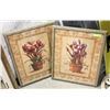 Image 1 : SET OF 2 PURPLE FLOWER PICTURES