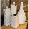 Image 1 : LOT OF 4 BIG WHITE VASES