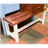 Image 1 : STAINED FARM BENCH 45" X 14" X 19" HIGH