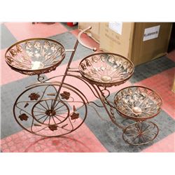DECORATIVE METAL BIKE PLANT STAND.