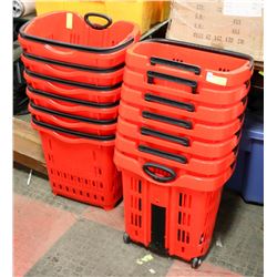 LOT OF 13 ROLLING SHOPPING CARTS