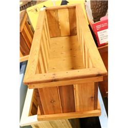 STAINED CEDAR PLANTER 36" X 13" X 11" HIGH