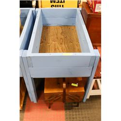 RAISED BLUE PLANTER 23" X 42" X 32"