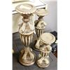 Image 1 : SET OF 3 TALL CANDLESTICKS