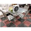 Image 1 : GLASS PATIO TABLE WITH 4 CHAIRS