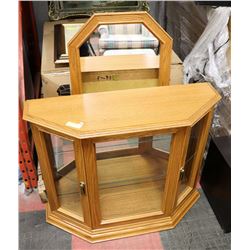 CURIO CABINET (36.5"X12.5"X29.5") W/ MATCHING