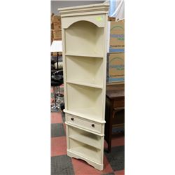 WOOD CORNER SHELF, 17"X17"X76.5"