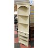 Image 1 : WOOD CORNER SHELF, 17"X17"X76.5"
