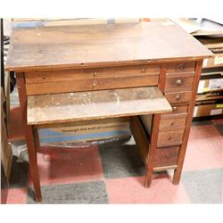 ANTIQUE WORK DESK (38.5"X21"X35.5")