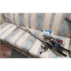 SET OF 4 FISHING RODS & REELS