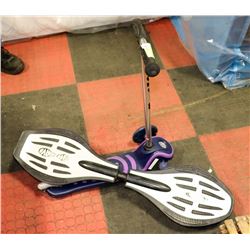 LOT OF 2 SCOOTERS WITH LIGHT UP WHEELS