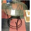 Image 1 : METAL AND GLASS END TABLE