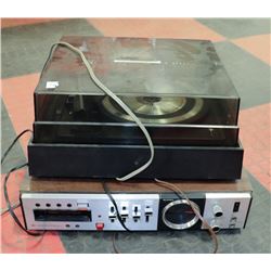 ELECTRO RECORD PLAYER WITH 8 TRACK AMP