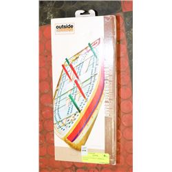 NEW OLD TIN BOAT CRIBBAGE BOARD.