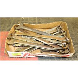 BOX OF MECHANIC'S WRENCHES