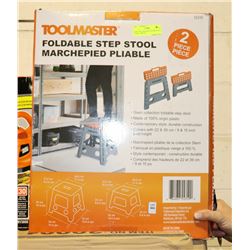 NEW TOOL MASTER FOLDABLE STEP STOOL 2 PIECES