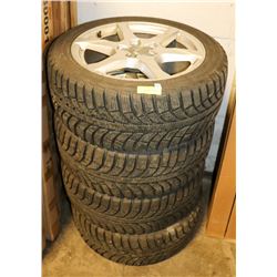 235/45R17 AUDI TIRES AND RIMS WITH CENTRE CAPS
