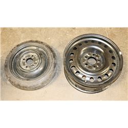 17" METAL RIM AND 15" SPARE TIRE