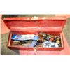 Image 1 : SMALL RED TOOL BOX FULL OF TOOLS.