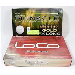 2 BOXES OF ASSORTED GOLF BALLS