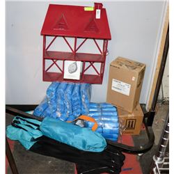 FOLDING PLAYPEN WITH FOLDING CHAIR, METAL