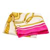 Hermes Pink Cream Gold Caucho par Hermes Caty Silk Scarf 90