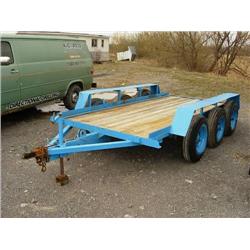 Homemade Tri-axle trailer, 6ft. x 10ft. deck, mob