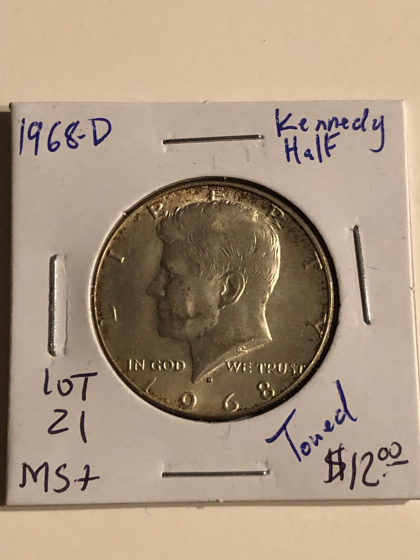 1968 D Kennedy Silver Half Dollar MS High Grade